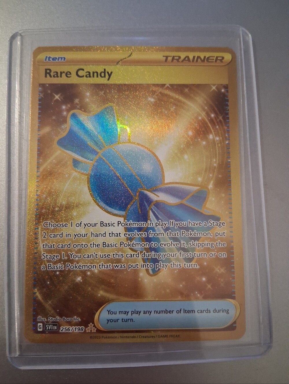Gold Holofoil Rare Candy Trainer Card